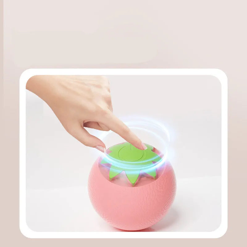 Automatic rolling ball electric toy for dogs and cats in green, pink or yellow colours