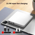 White 20000mAh portable fast charge power bank with QC3.0 graphene cell and Type-C/Micro input