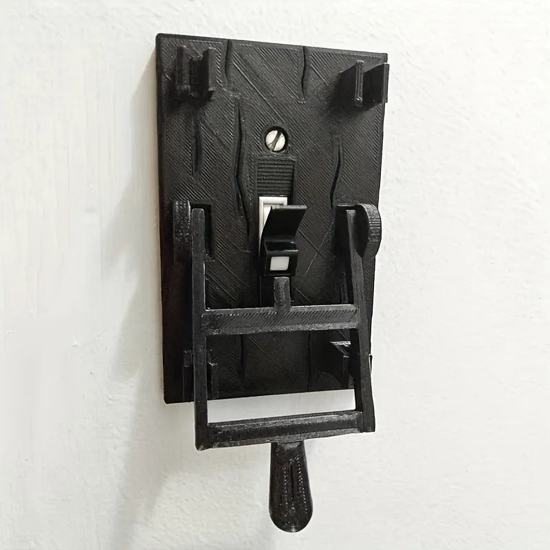 Retro-inspired decorative mechanical light switch panel with American standard dimensions