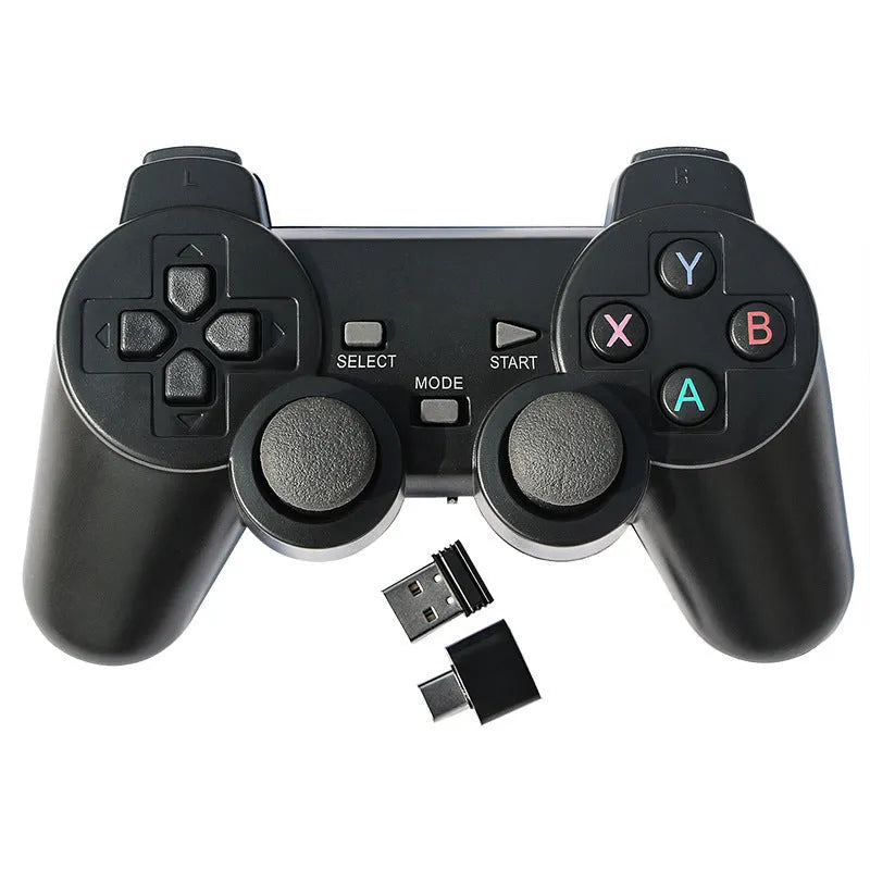 Classic Black 2.4G wireless gamepad for PC, Android TV, STEAM and PS3 with USB receiver