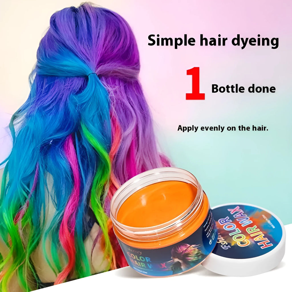 Jar of 120g coloured hair styling clay in one of nine available colours