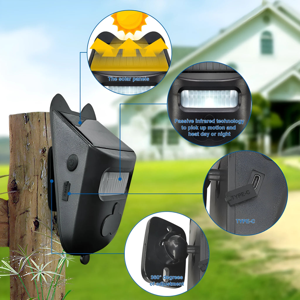 Solar wireless motion sensor alarm with digital display for outdoor driveway detection