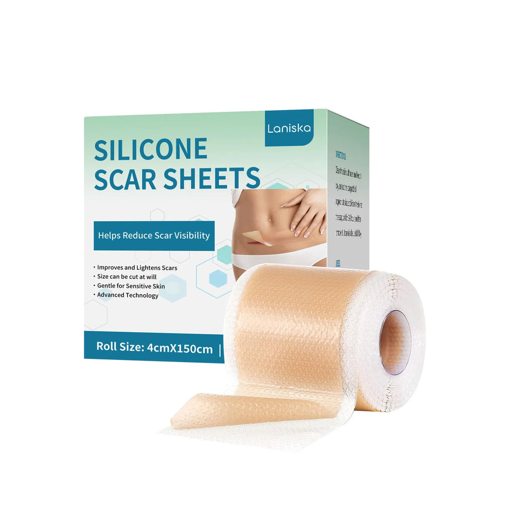 Silicone scar patch roll with mint leaf extract for scar management