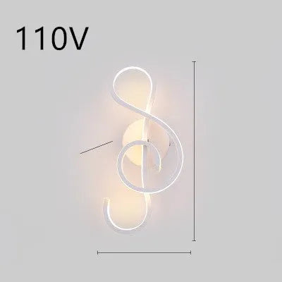 Minimalist Nordic design LED wall lamp with a silicone shade, mounted on a bedroom wall.
