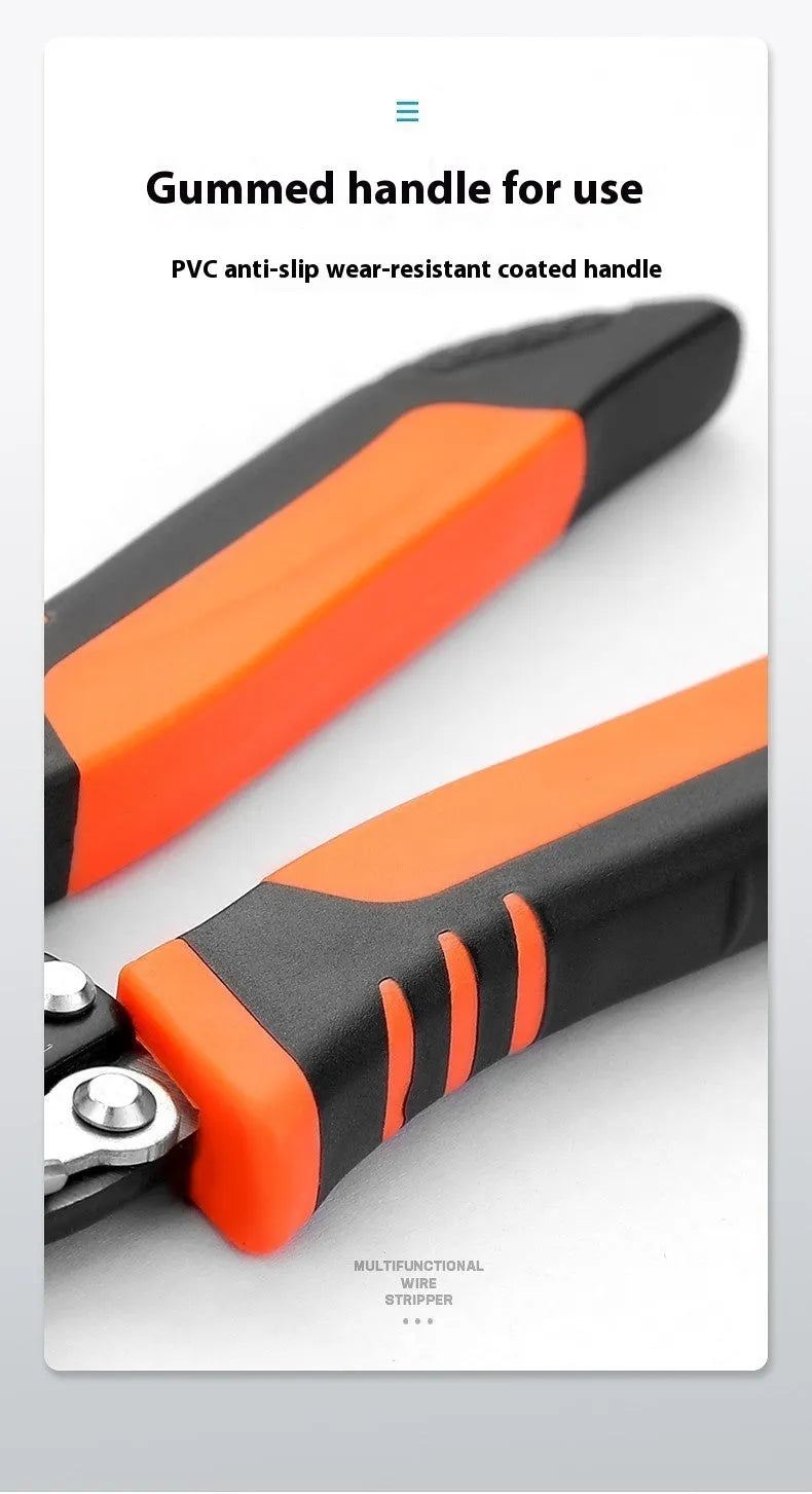 Fully automatic wire stripping pliers with high carbon steel blade in box mounted design