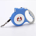 Automatic retractable dog lead with light in ABS material 5 metres long in blue