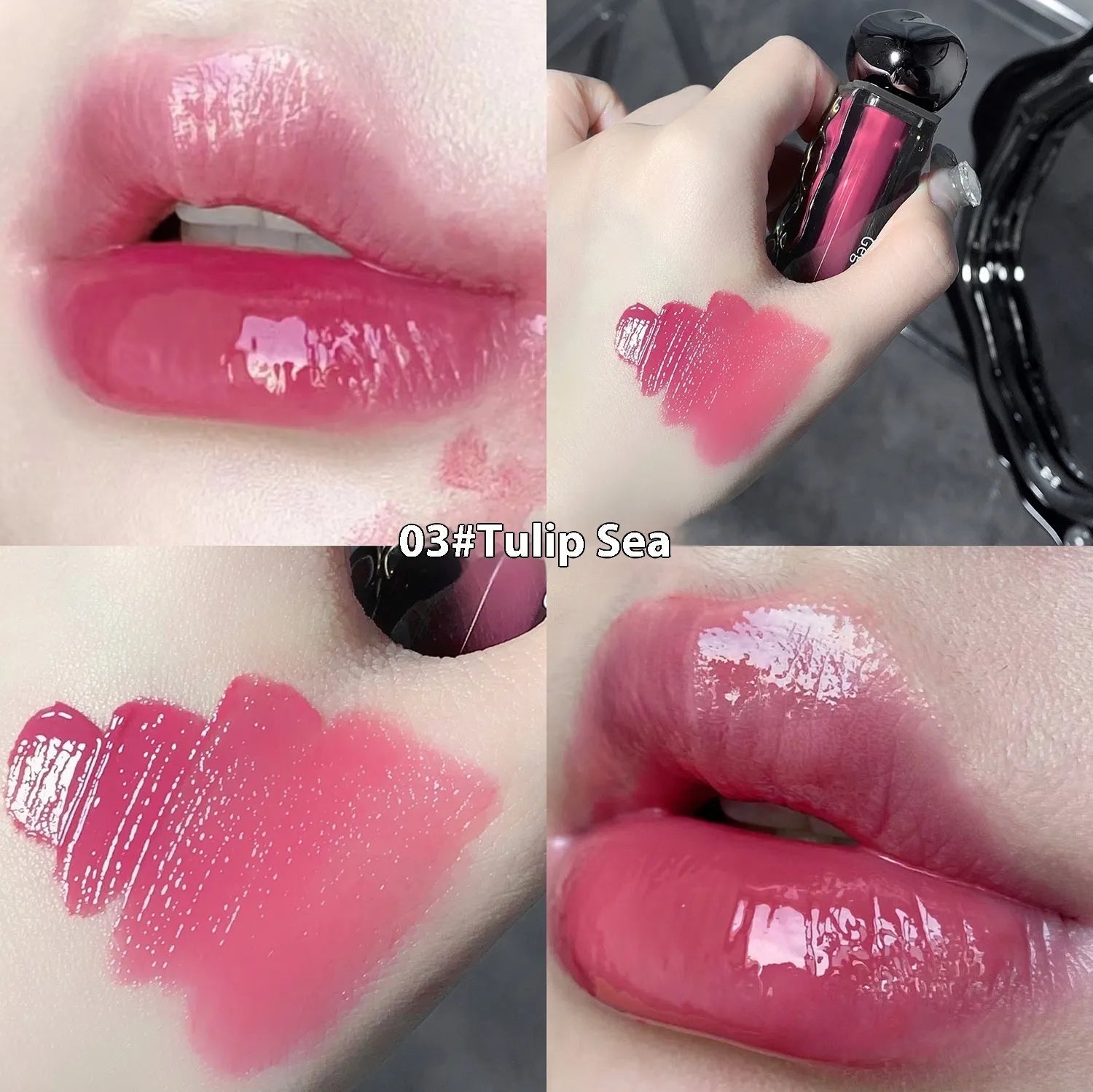 Glacier Lava Lip Lacquer mirror makeup gloss in seven colour options for skin tone enhancement
