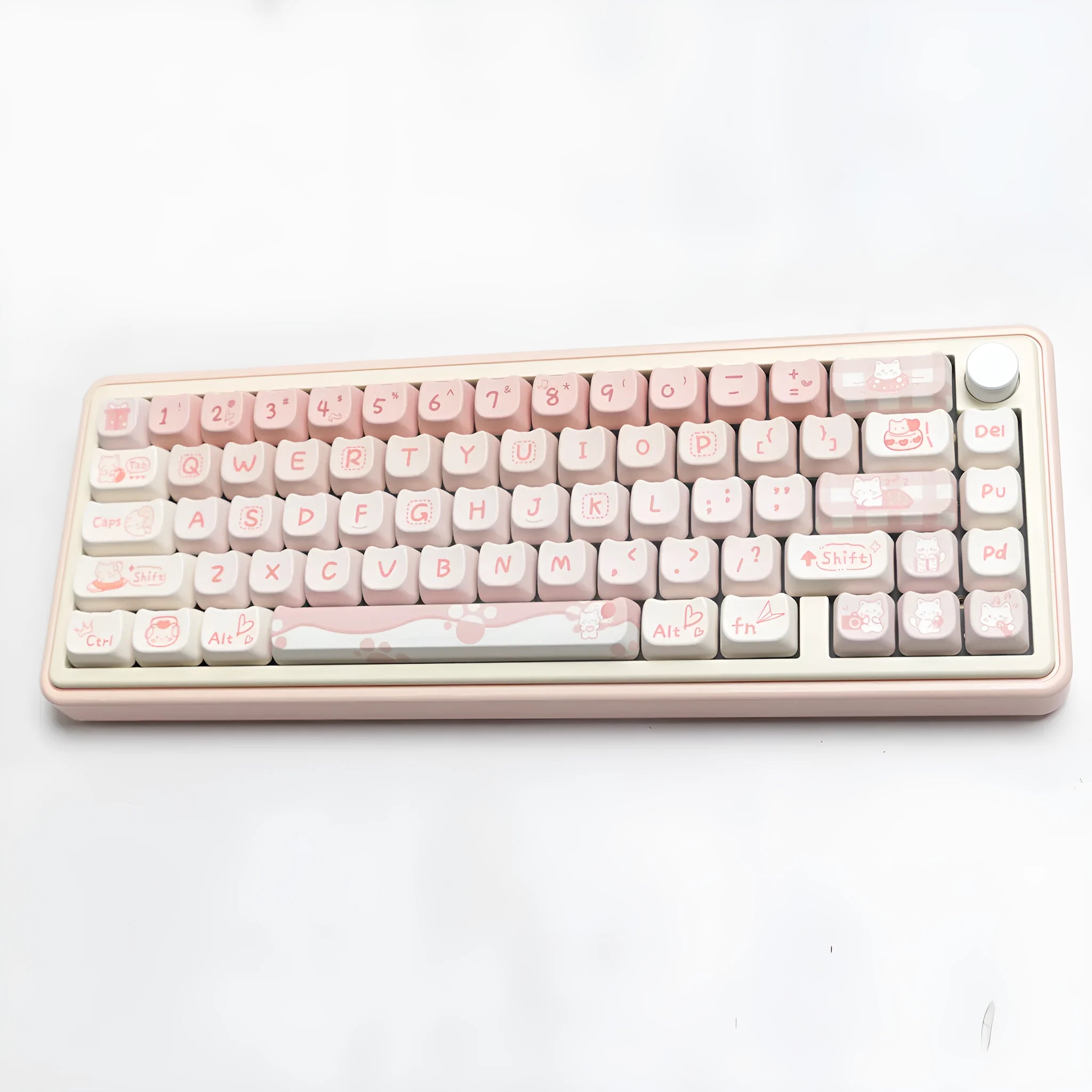 Full set of PBT sublimation keycaps for mechanical keyboards showing over 98 keys