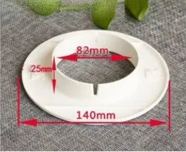 Plastic air conditioning hole cover kit with blocking caps, vent covers, and sealing glue.