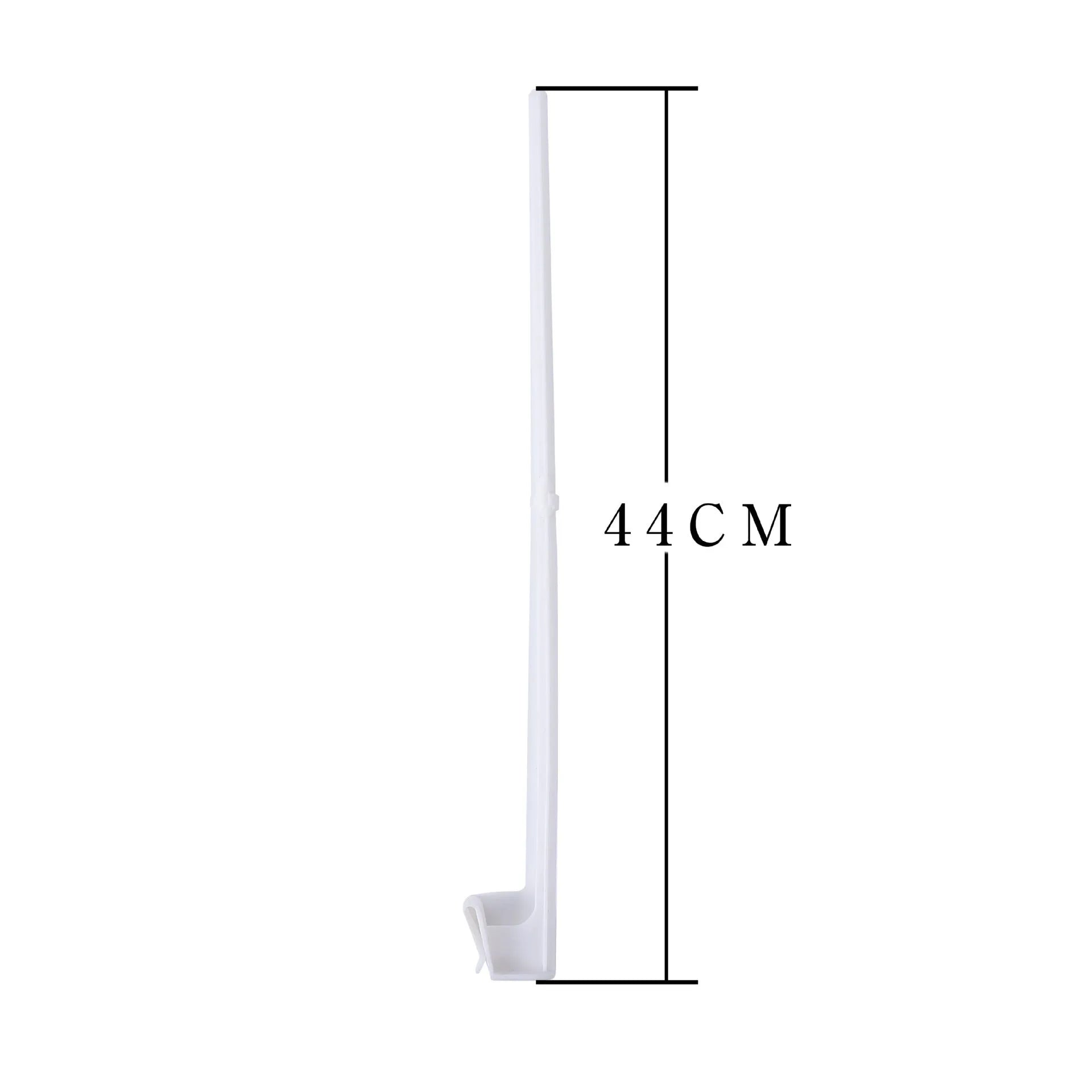 White PP plastic car window flag pole holder clip, shown in a pack of 10.