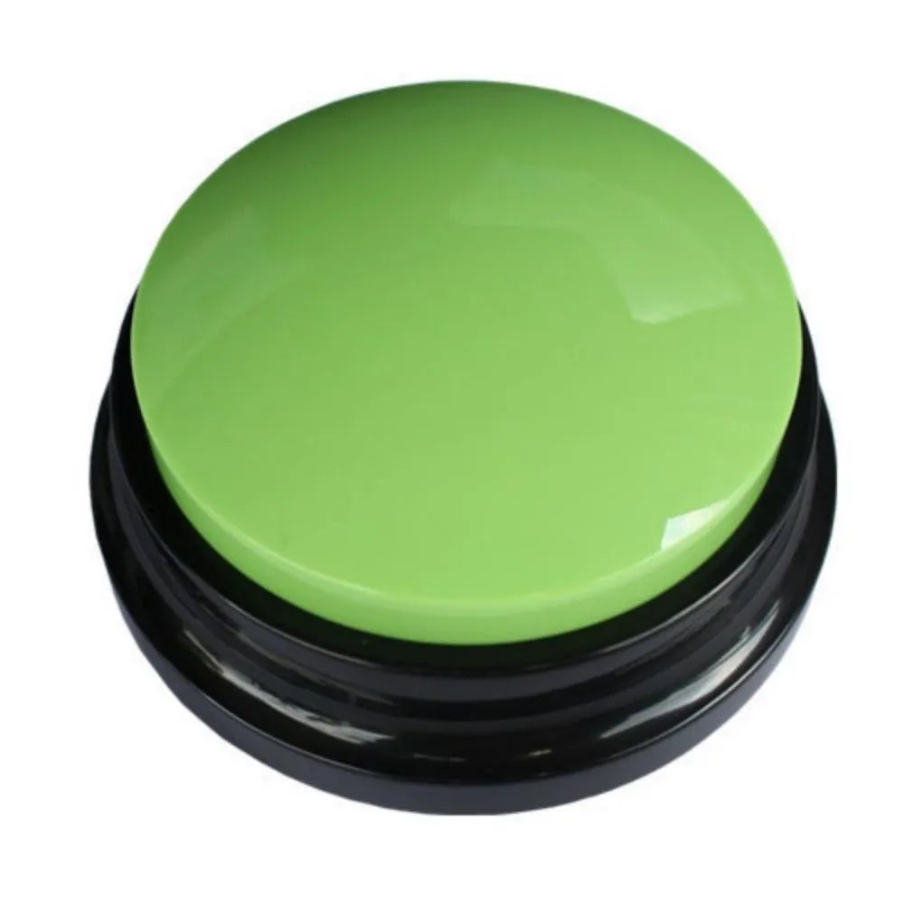 Voice recording button pet training device with multiple colour options for dog command training