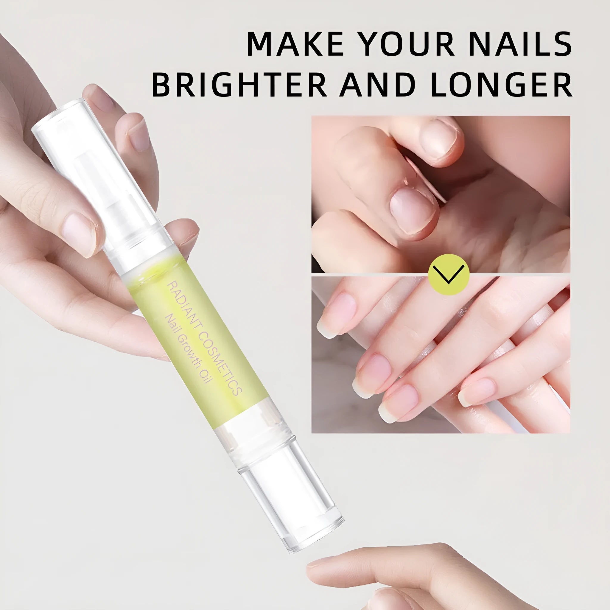 3ml nail growth treatment oil bottle for cuticle moisturising and wash-free application