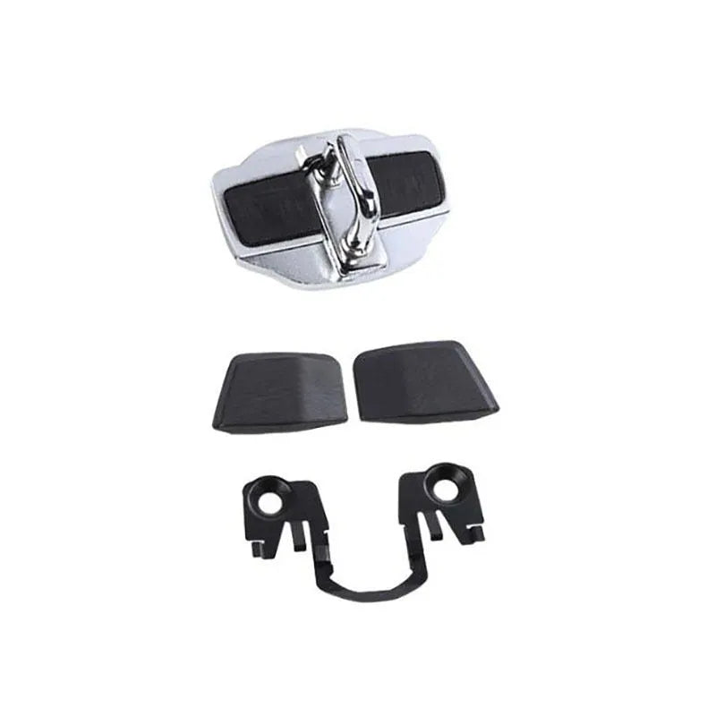 Silver TRD door lock cover for Toyota Prius with protective buffer cushion design