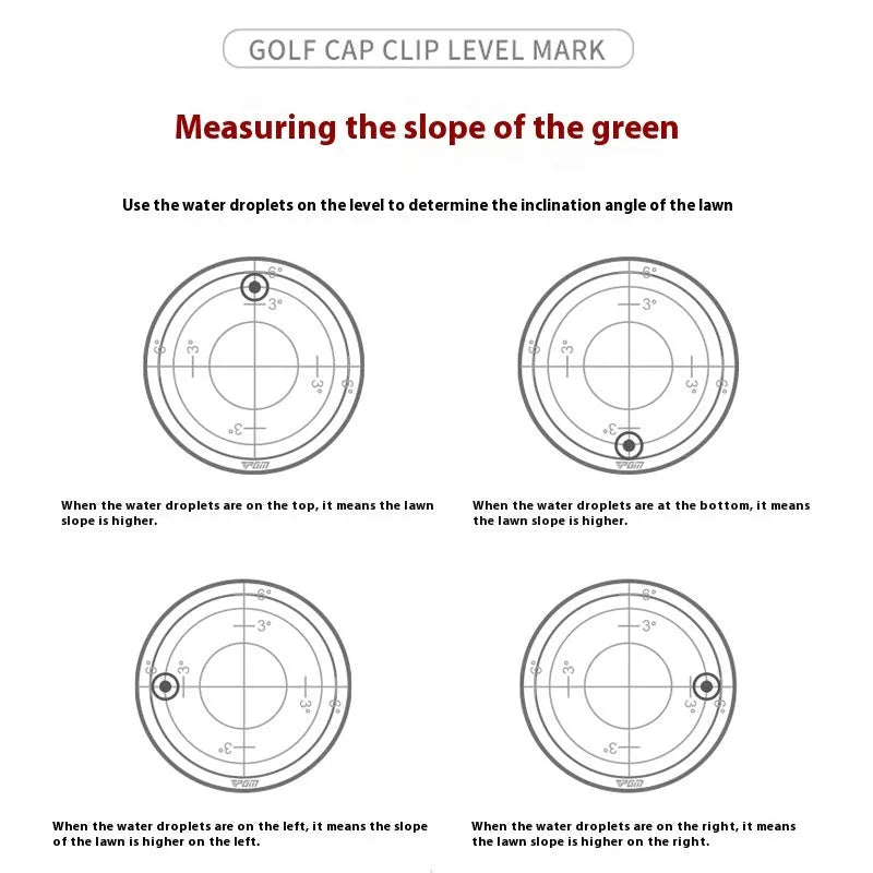 Golf hat clip ballmarker and balance tool in plastic, 25mm diameter, non-rusting design