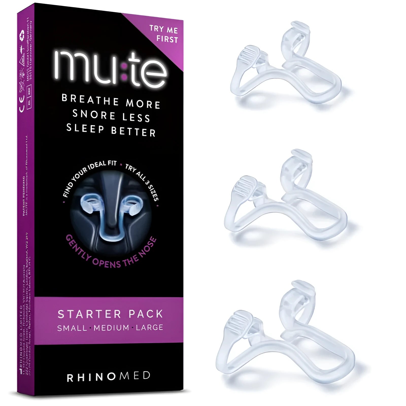 PVC nasal congestion relief strip in four colours Blue Green Purple Red for sleep ventilation