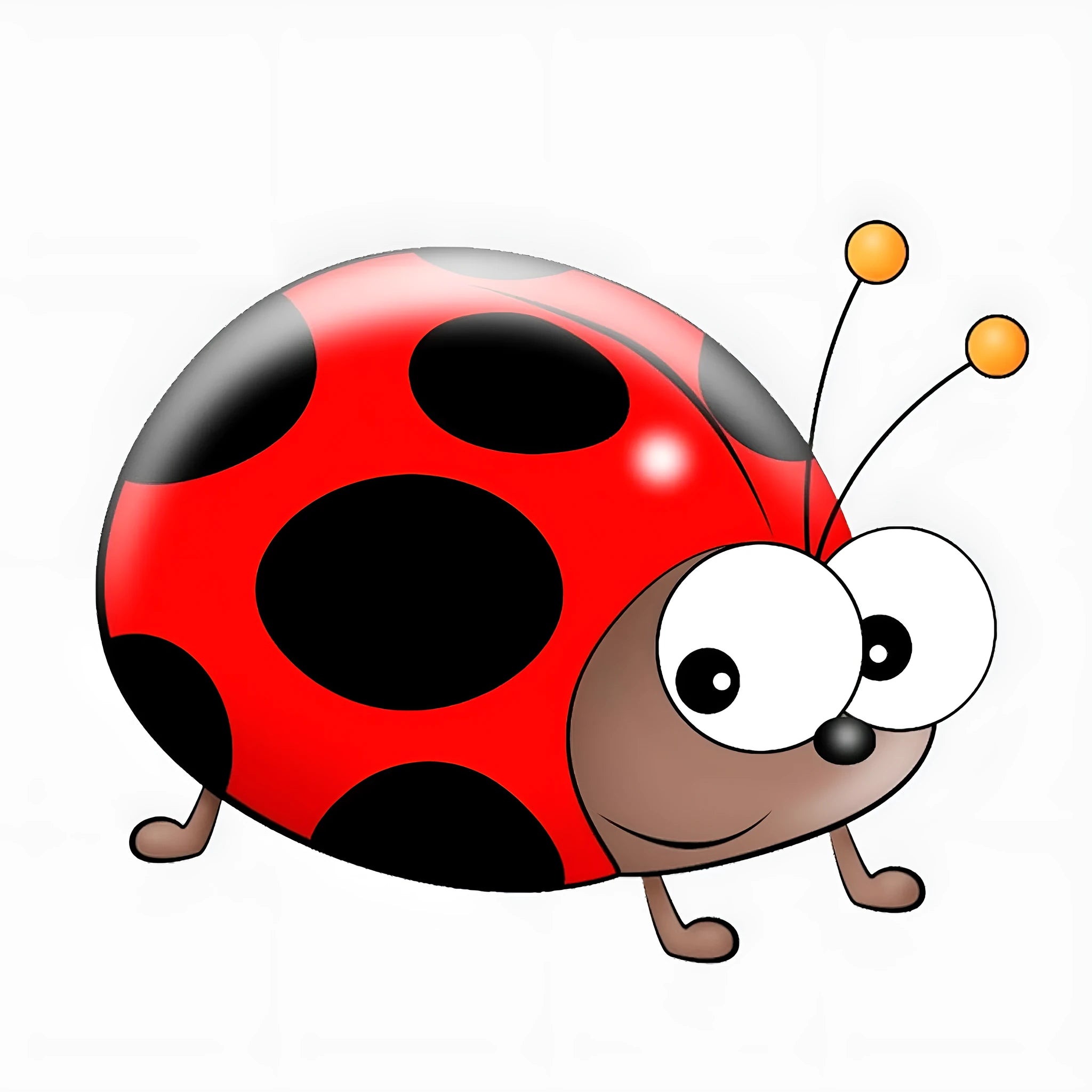 14.5cm red ladybird PVC sticker for car windows and notebooks