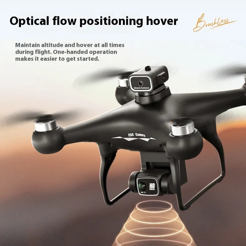 S116 brushless UAV obstacle avoidance HD camera drone toy in black