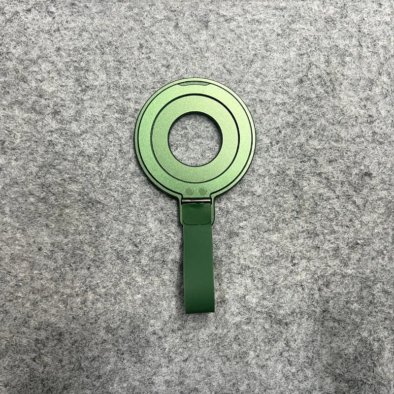 Portable magnetic wrist strap round silicone phone holder in hand, five colour options
