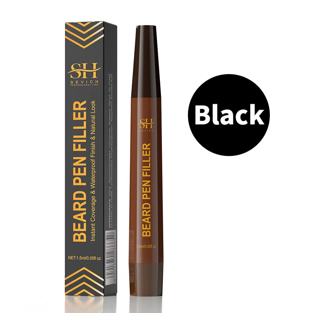 Men's sweatproof eyebrow pencil in black and dark brown for beard and hairline grooming