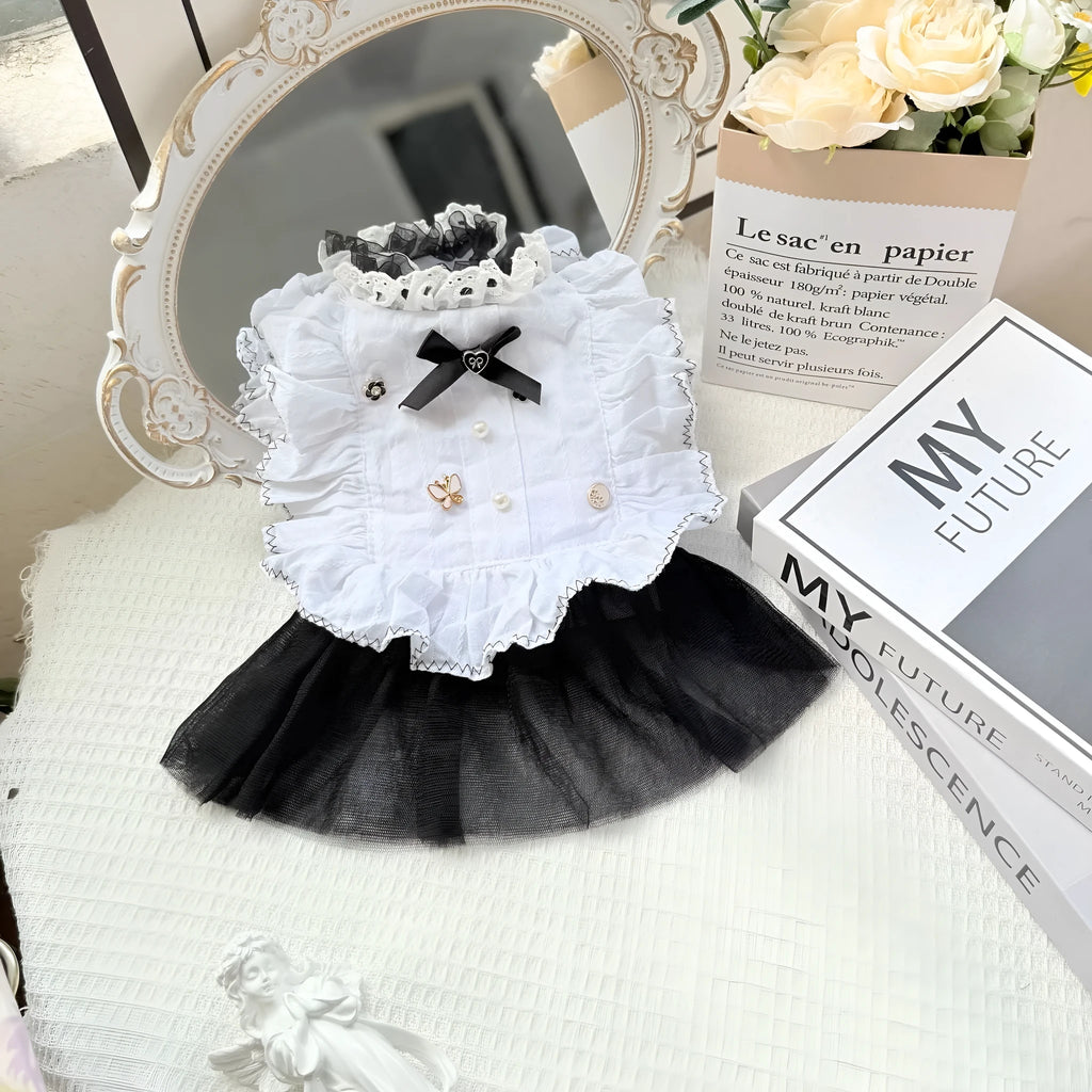 Pet Factory Waltz Gauze Skirt white yarn pet clothing for small dogs princess style
