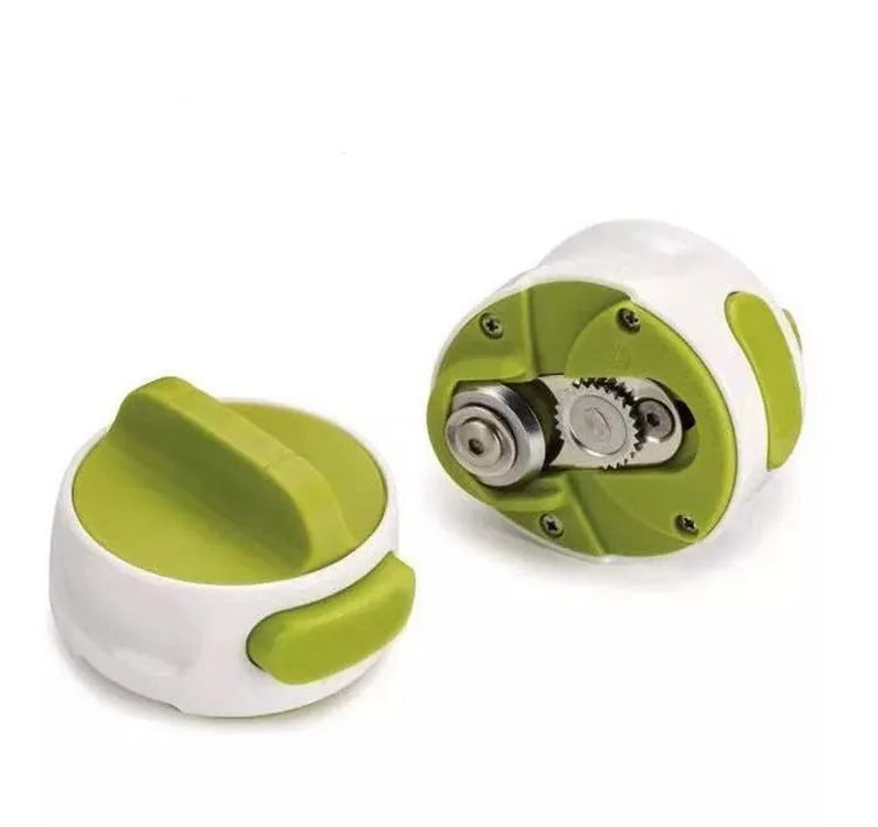 Stainless steel lid opener tool for jars and bottles in green or red colour