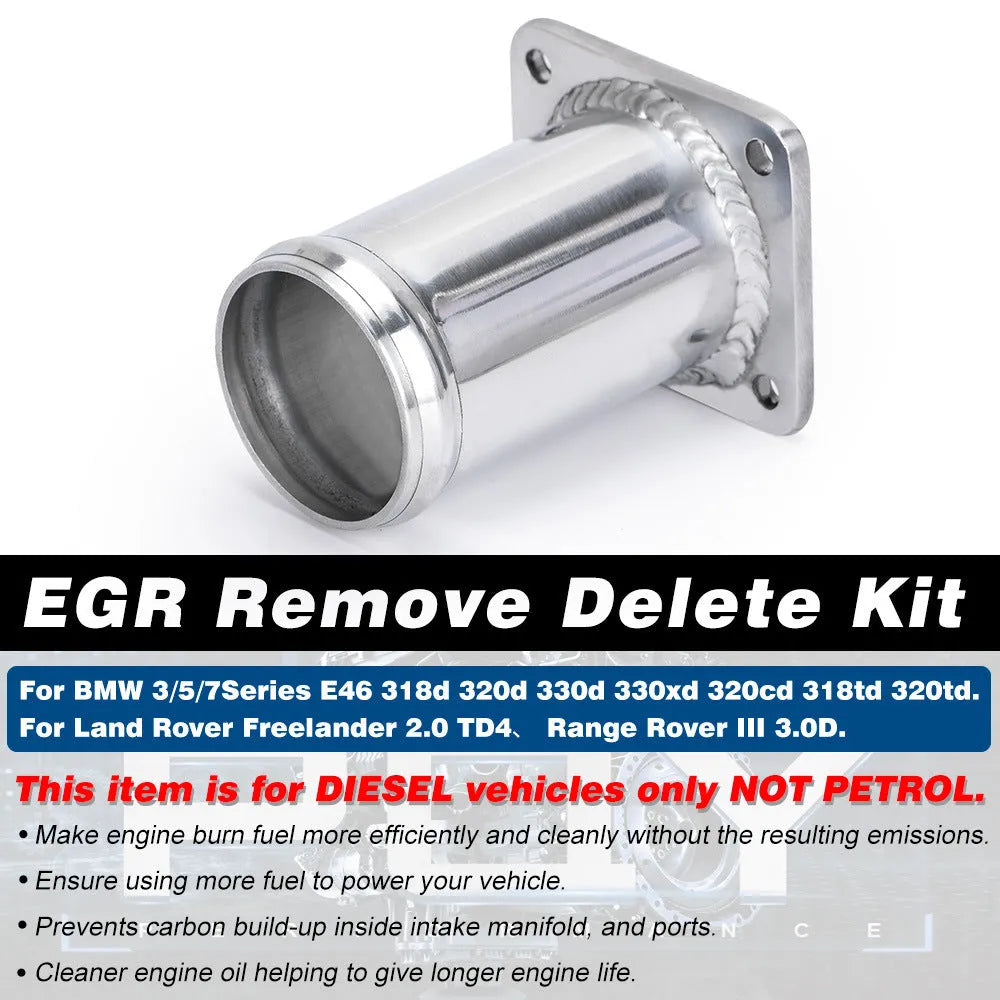 BMW E46 EGR removal kit with blanking plates, bolts, vacuum plug and cable ties