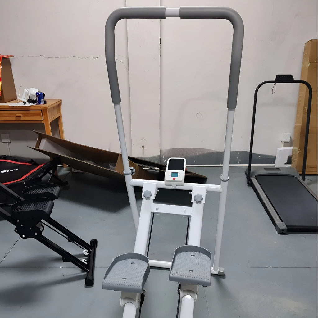 Multifunctional stair climber with steel frame for home use, available in black finish