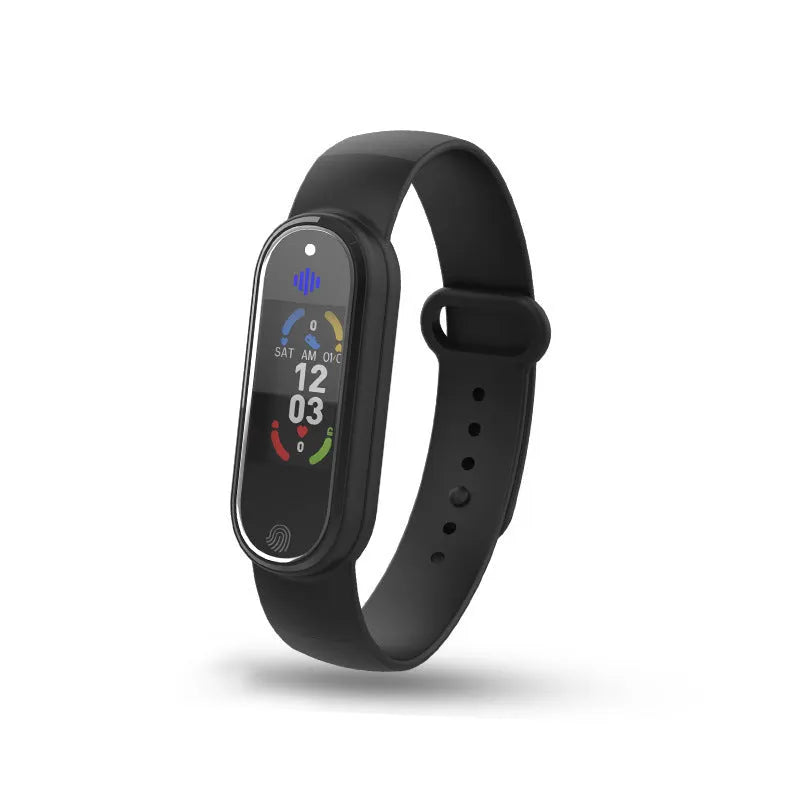 Black and white electronic mosquito repellent bracelet with USB charging port