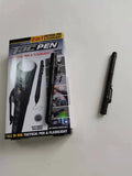 Nine-in-one multi-function flashlight survival pen in black with car window breaker feature
