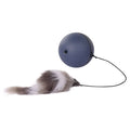 Blue and orange automatic rolling cat ball toy with self-activated motion for indoor pet play