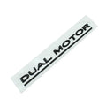 Model 3 modified car sticker in matte black with black red stripes, 19x3cm ABS plastic bumper label