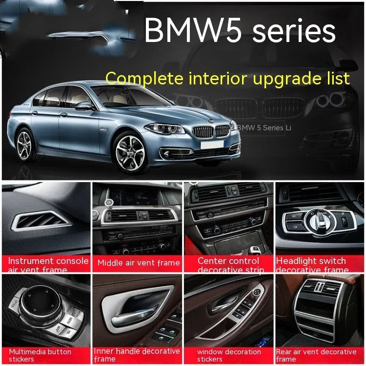 Four ABS stainless steel decorative strips for BMW 5 Series interior handles
