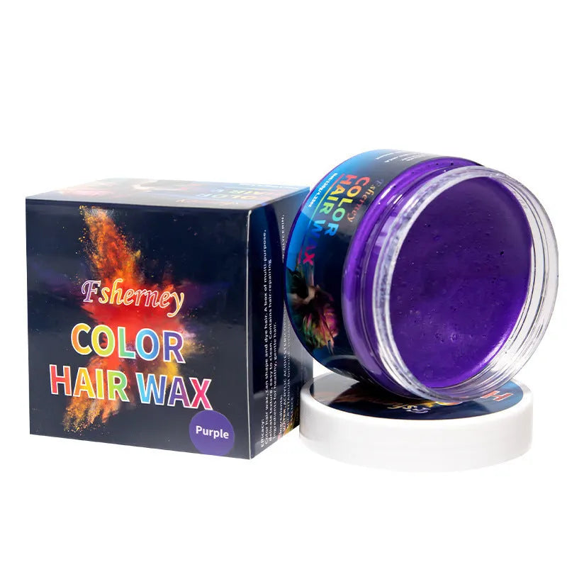 Jar of 120g coloured hair styling clay in one of nine available colours