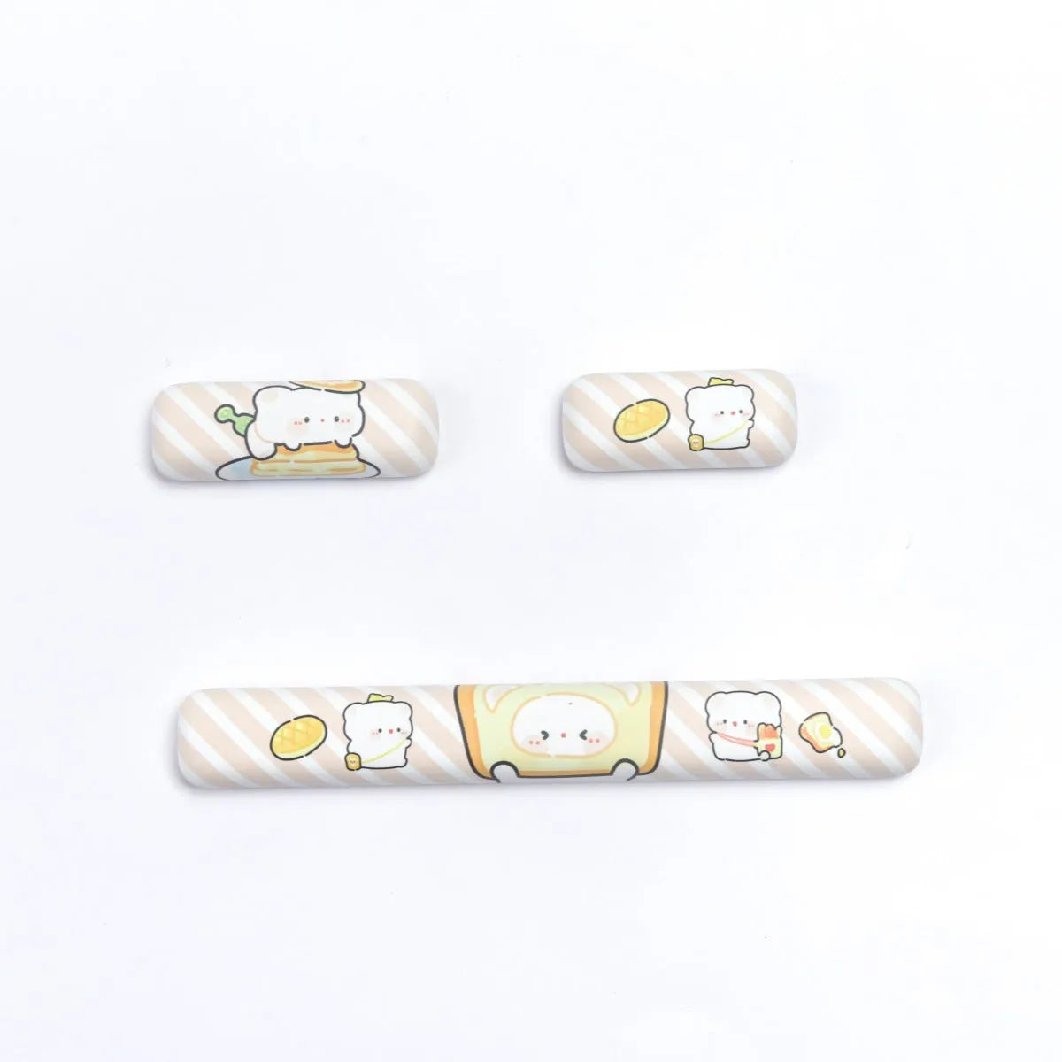 MOG Steamed Bread Bread Bear themed PBT keycap set with 143 keys for mechanical keyboards.