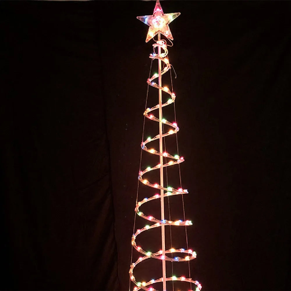 6-foot tall LED spiral Christmas tree light with colourful lights and remote control