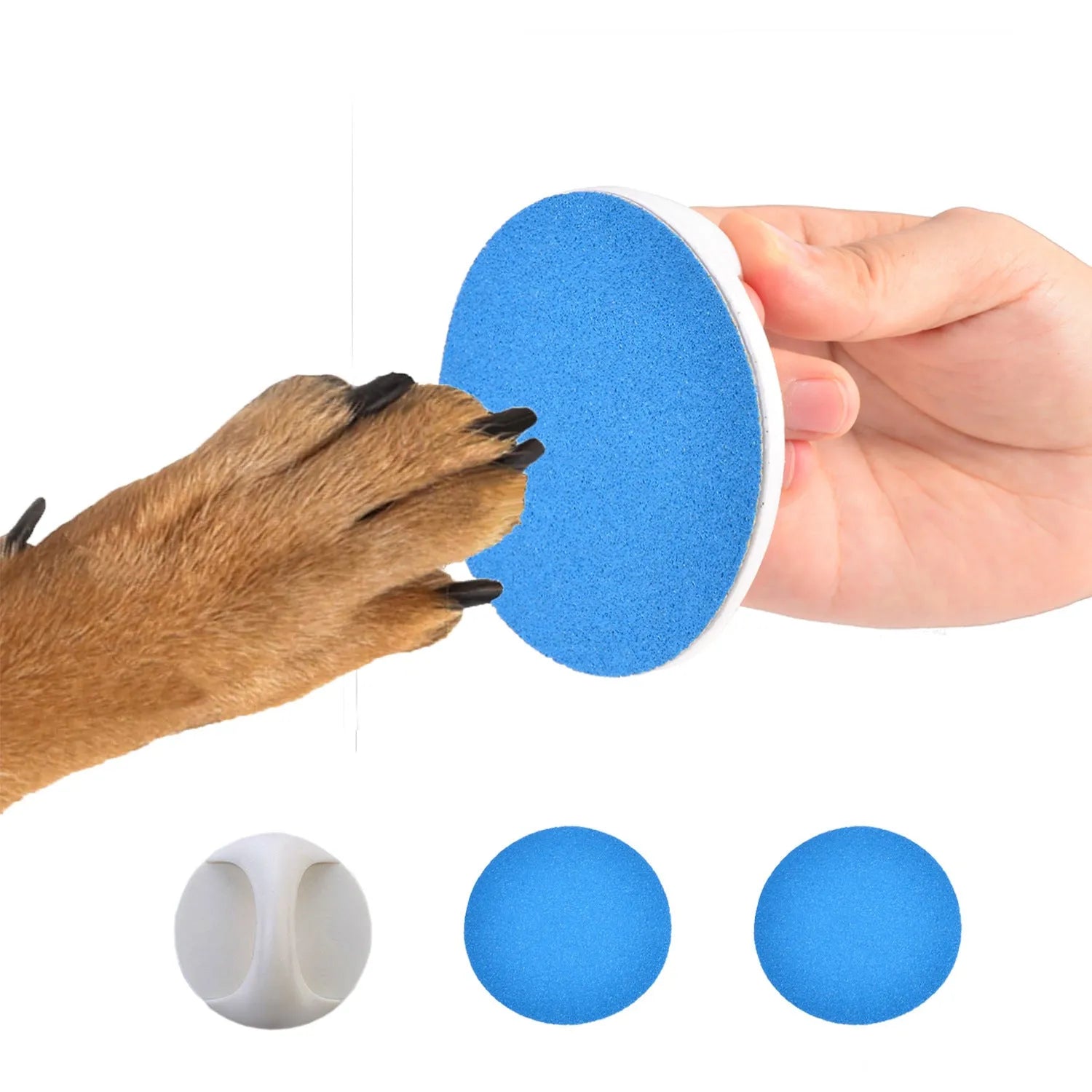 Upgraded dog nail scratch board with ergonomic handle in four colour options