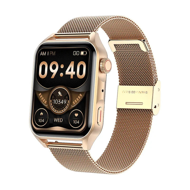 Smart watch with 1.8-inch AMOLED screen, NFC, and silicone strap in three colour options