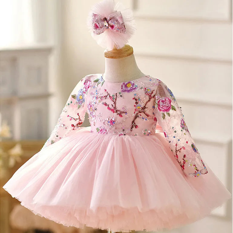 FARCENT new mori style long sleeve skirt for girls in pink, princess design, fits 80-160cm height