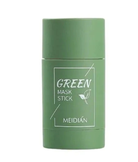 Green tea mud mask clay stick in solid paste form for deep cleansing
