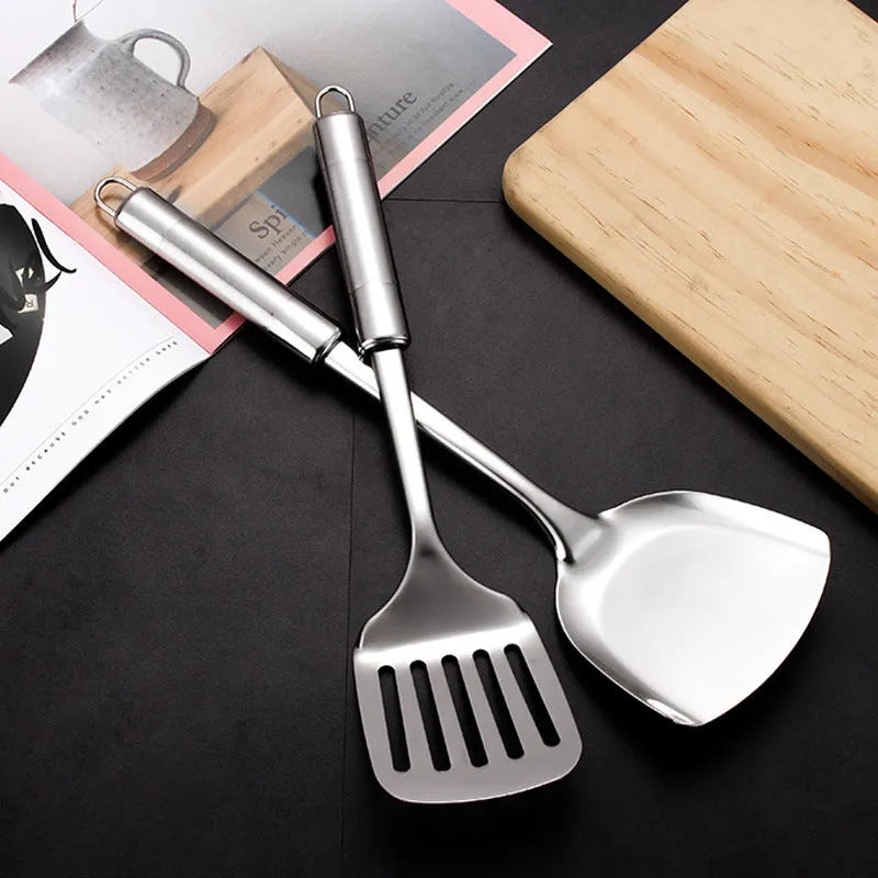 201 stainless steel anti-scalding kitchenware set with six tools including colander and stir-fried shovel