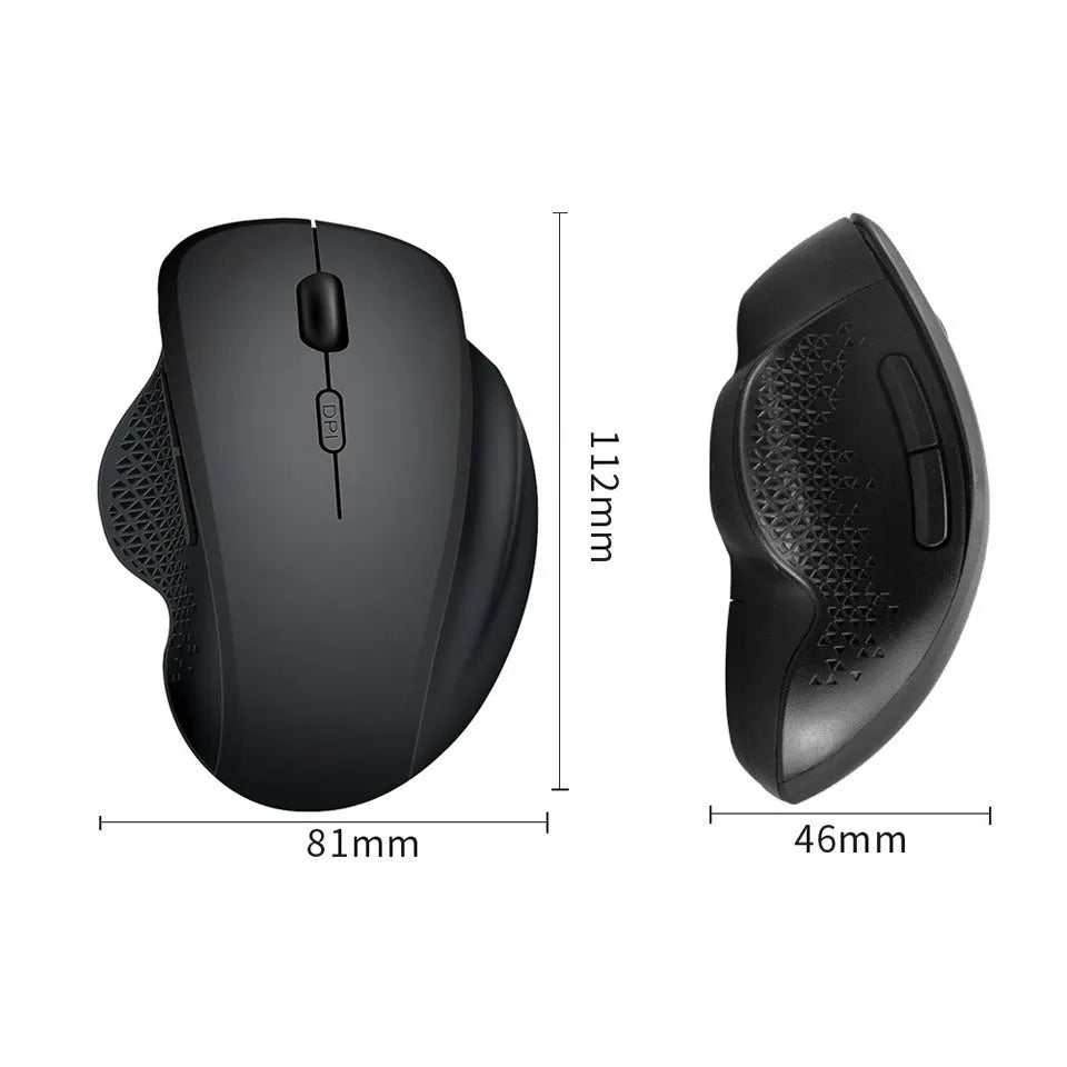 Grey and black USB rechargeable wireless optical mouse for laptop computers with charging cable