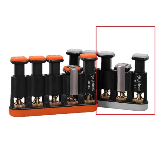 Grey or orange silicone finger trainer for hand muscle development