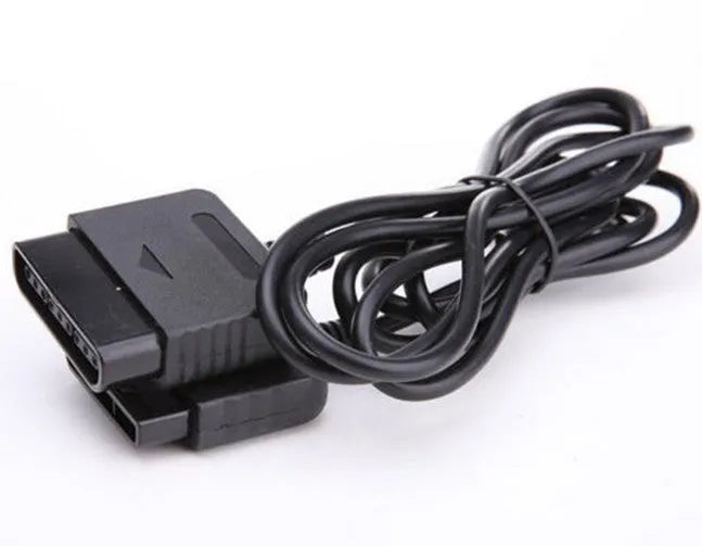 Black PS2 extension cable with plastic connector for game console accessory