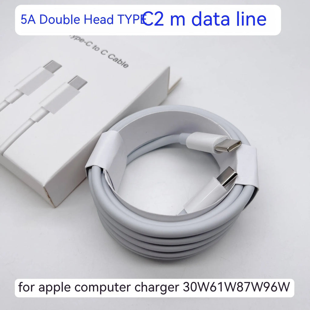 61W USB-C laptop power adapter with international plug options and white cable