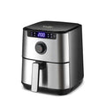 Household 50L touch screen air fryer in black with digital controls and EU plug