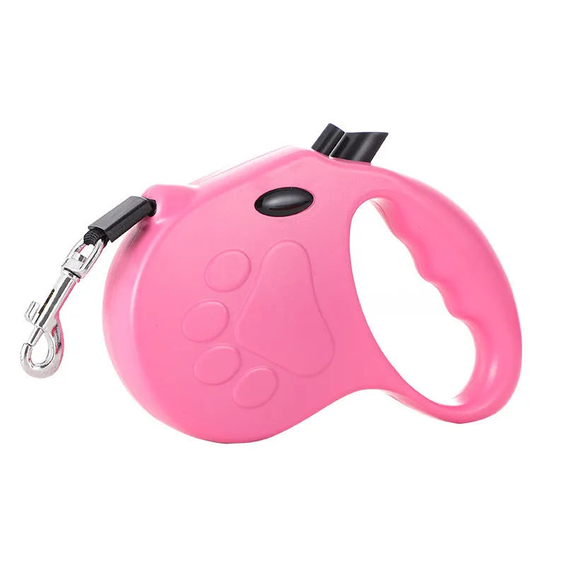 Automatic telescopic traction rope for pets, ABS retractable dog lead, 140x168mm, Footprint Blue colour