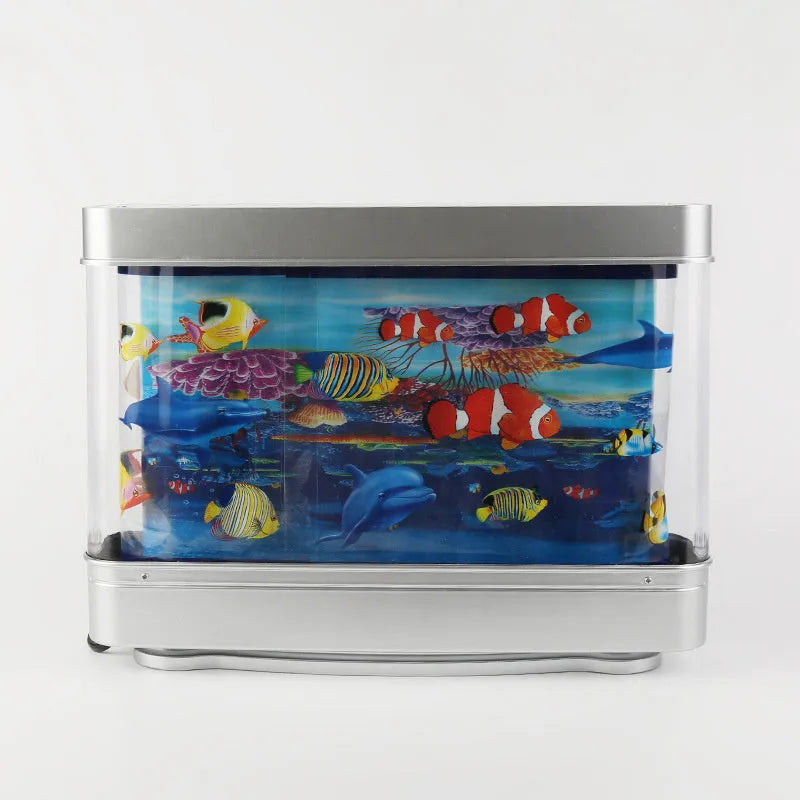 LED creative ocean view small night lamp aquarium decoration plastic shell 30x7x23cm 5W