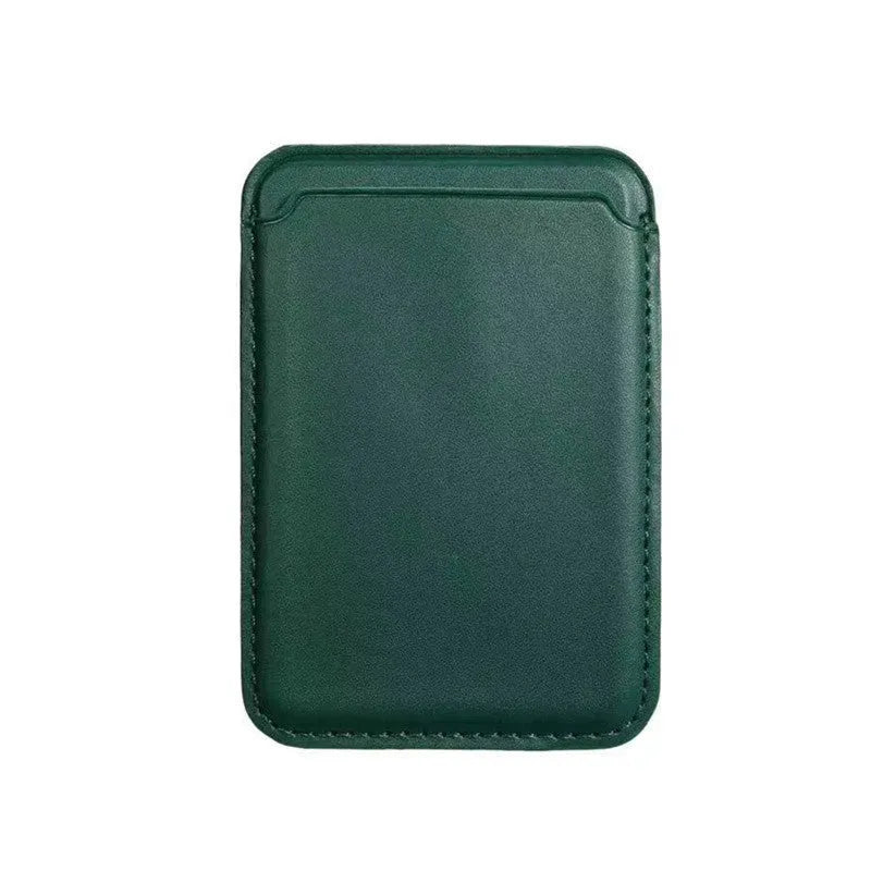 Black PU magnetic wallet case for iPhone with card holder on back