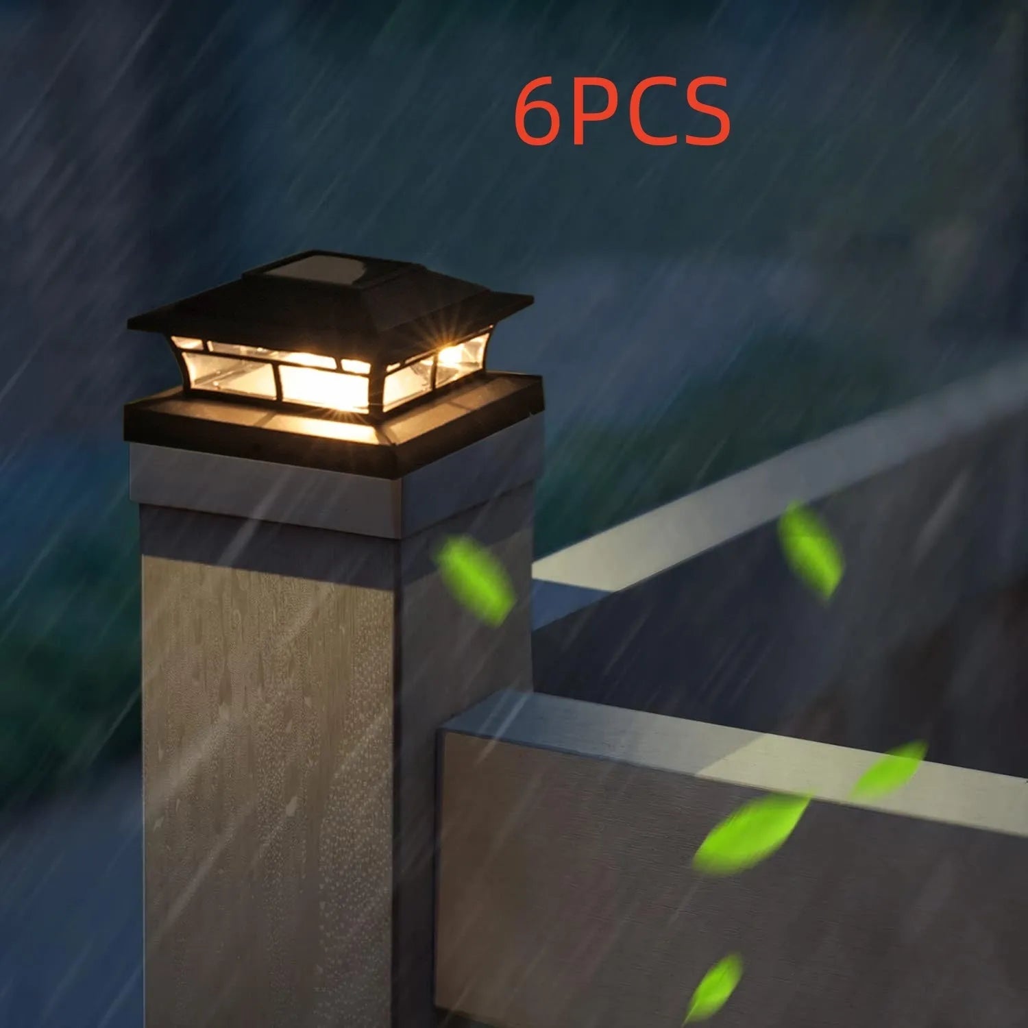 Solar pile fence lamp with ABS shell for outdoor garden handrail and lawn lighting