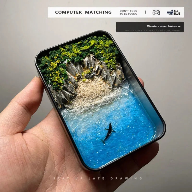 DIY marine landscape handmade model ornament crafted from bamboo for aquarium decoration